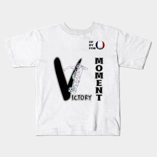 Dynamic France Football Player Pose V2-2 Kids T-Shirt